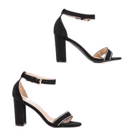 Abloom Sandale s kristalima crna 1