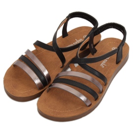 Crne ženske sandale 2220 Black crna 1