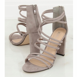 Sive sandale s visokim potpeticama AT-0662-L Siva 2