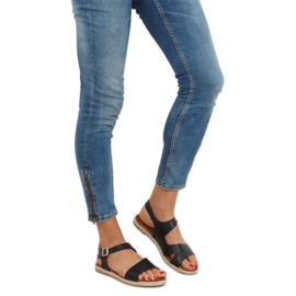 Crne ženske sandale H-7 Black crna 1