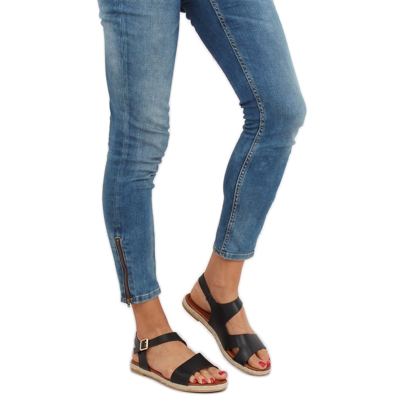 Crne ženske sandale H-7 Black crna 1