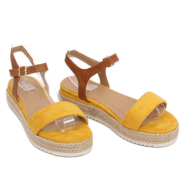 Žute sandale espadrile Y-8224 Žute smeđa žuta boja 2