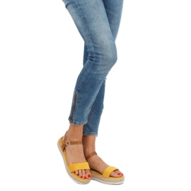 Žute sandale espadrile Y-8224 Žute smeđa žuta boja 1
