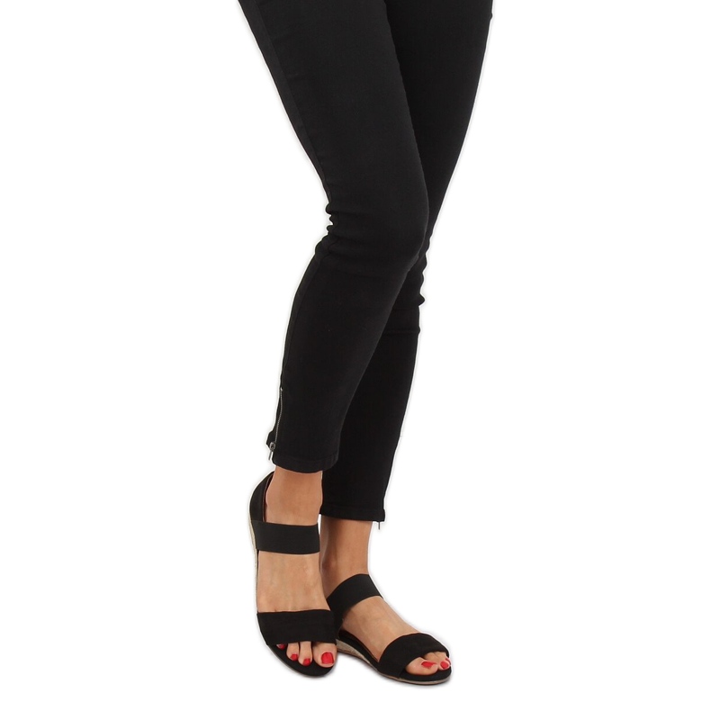 Crne sandale espadrile 9R71 Black crno 2