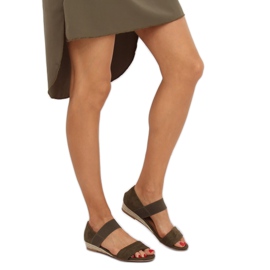 Zelene sandale espadrile 9R71 Zelene višebojan zelena 1