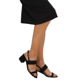 Crne sandale s visokim potpeticama 660-1 / SA-2 Crne crna 1