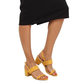 Žute sandale s visokim potpeticama 660-1 / SA-2 Žute žuta boja 1