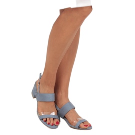 Plave sandale s visokim potpeticama 660-1 / SA-2 Plave plava 1