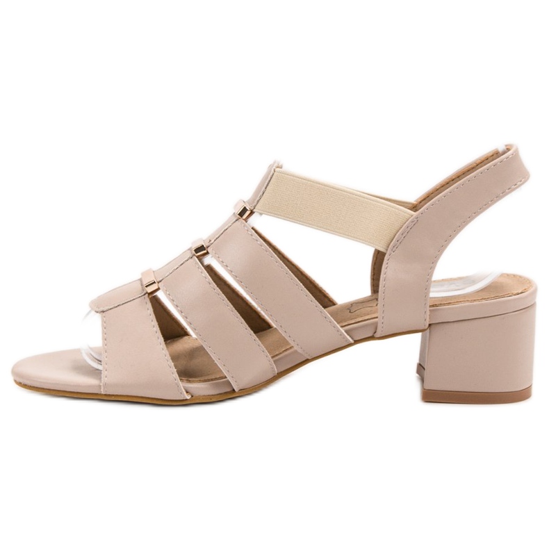 Evento Sandale s visokim potpeticama koje se navlače smeđa 1