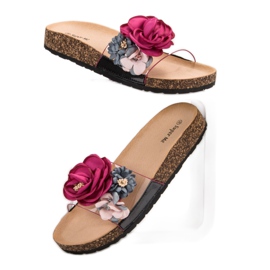 Super Me Papuče s cvijećem ljubičasta raznobojna 1