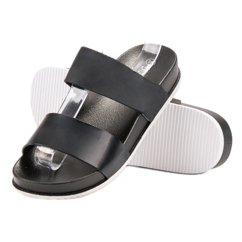 Laura Mode Crne gumene papuče crna 1