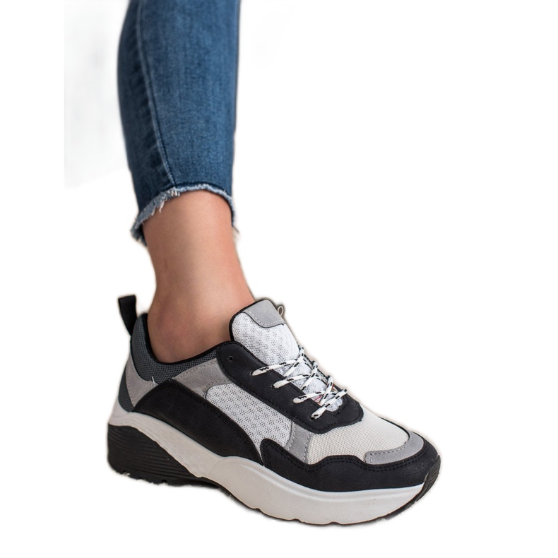 SHELOVET Modne tenisice bijela crna siva 1