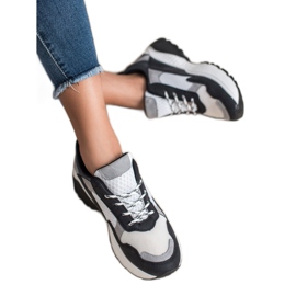 SHELOVET Modne tenisice bijela crna siva 2