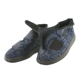 Befado ženske cipele pu 986D009 crna tamnoplava siva 3