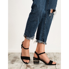 SDS Sandale na šanku crno 1