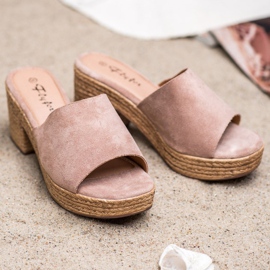 Flyfor Lagane papuče na postu ružičasta 1