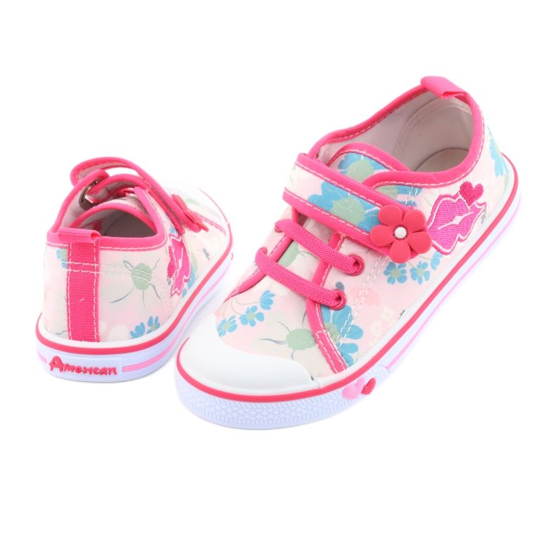 American Club Sneakers Mouth američki kožni uložak bijela smeđa ružičasta 4