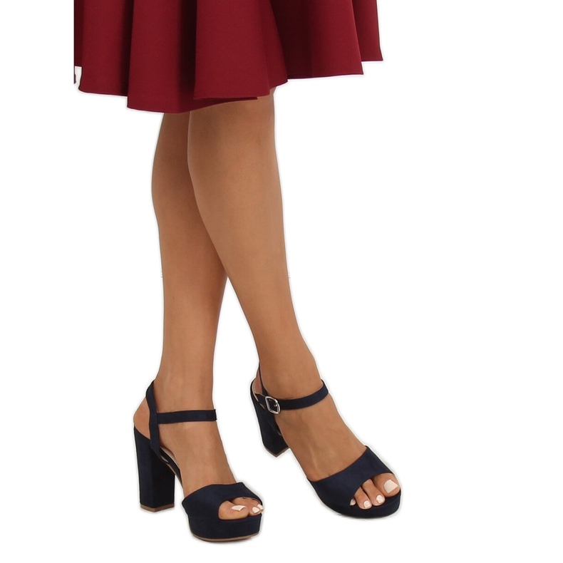 Sandale na platformi YL96095 Navy tamnoplava 2