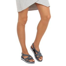 Ženske tamnoplave sandale 1499 Navy mornarsko plava 2