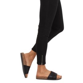 Crne ženske crne papuče PK44491 Crne crno 1