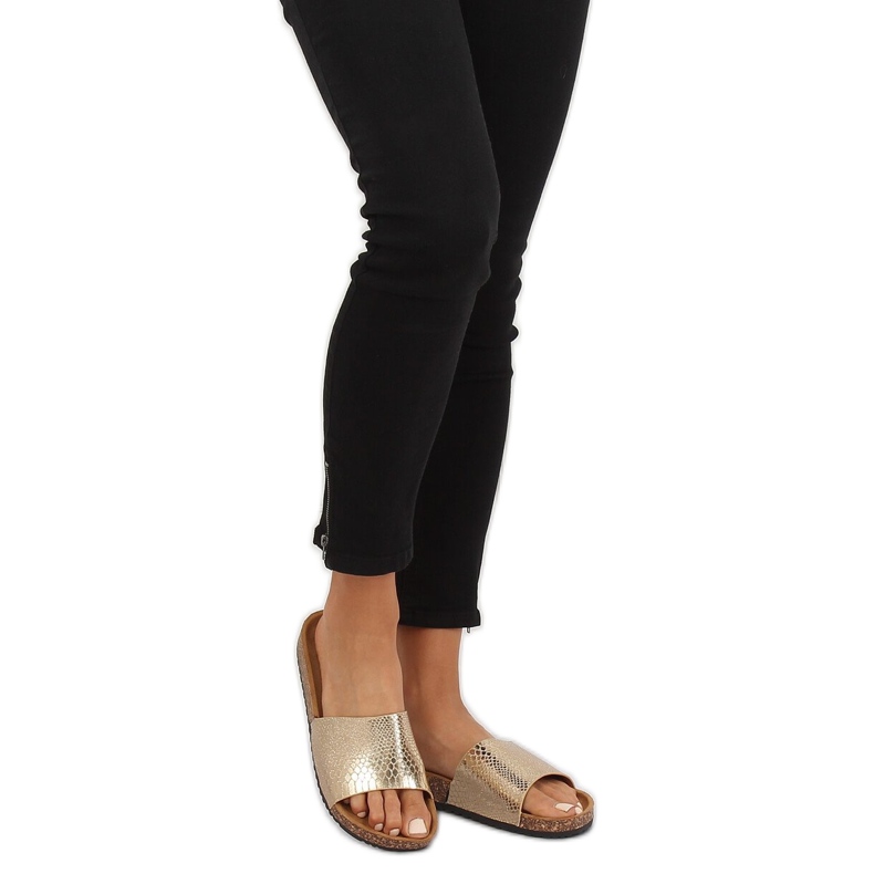 Ženske zlatne papuče PK44491 Gold zlatna 1