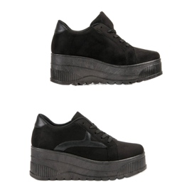 SHELOVET Crne cipele na platformi crna 1