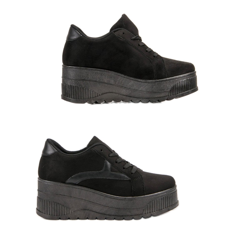 SHELOVET Crne cipele na platformi crna 1