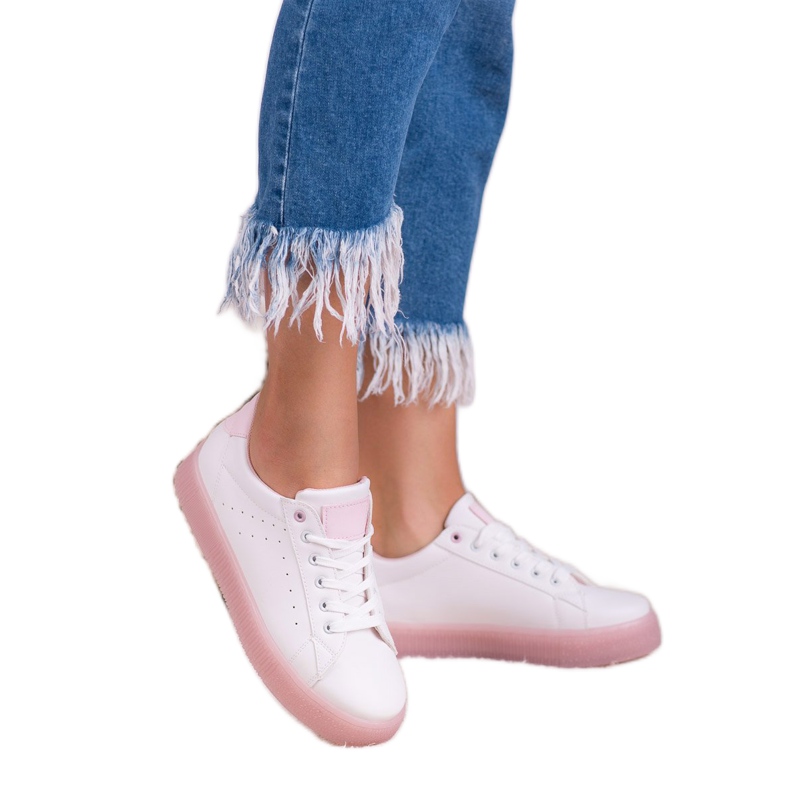 SHELOVET Sportske cipele na vezanje bijela 1