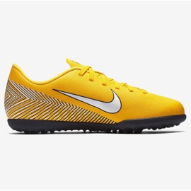 Nogometne cipele Nike Mercurial Vapor 12 Club Neymar Tf Jr AO9478-710 žuta boja žuta boja 1