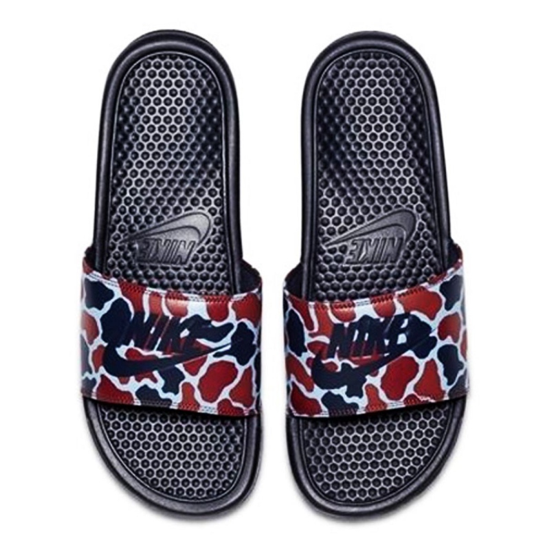 Nike Benassi Just Do It Print 631261-405 Slajd crno raznobojna 1