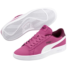 Puma Smash v2 Buck Jr 365182 06 bijela ružičasta 1