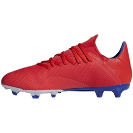 Kopačke Adidas X 18.3 Fg M BB9367 višebojan crvena 2