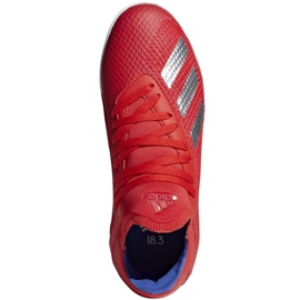 Unutarnje cipele adidas X 18.3 U Jr BB9396 višebojan crvena 1