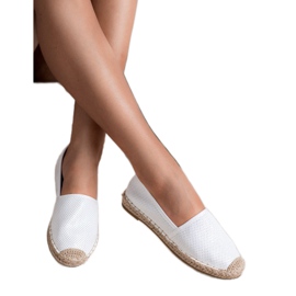 Ideal Shoes Cipele od antilopa bijela 2