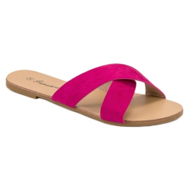 Primavera Udobne ravne papuče ružičasta 1