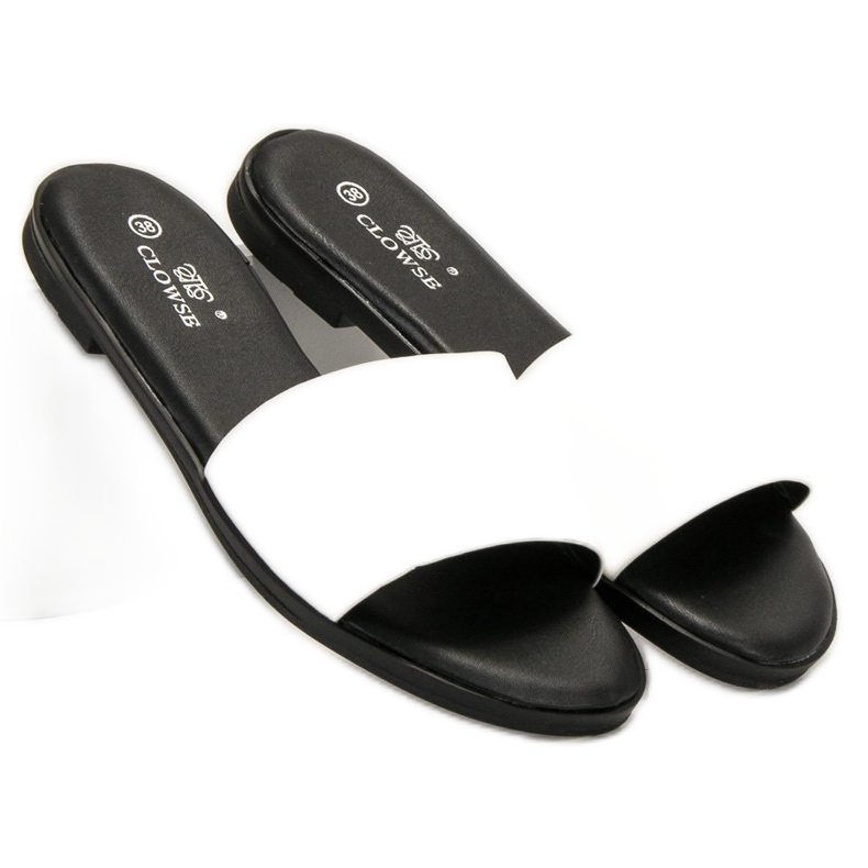 Clowse Klasične bijele papuče bijela 1