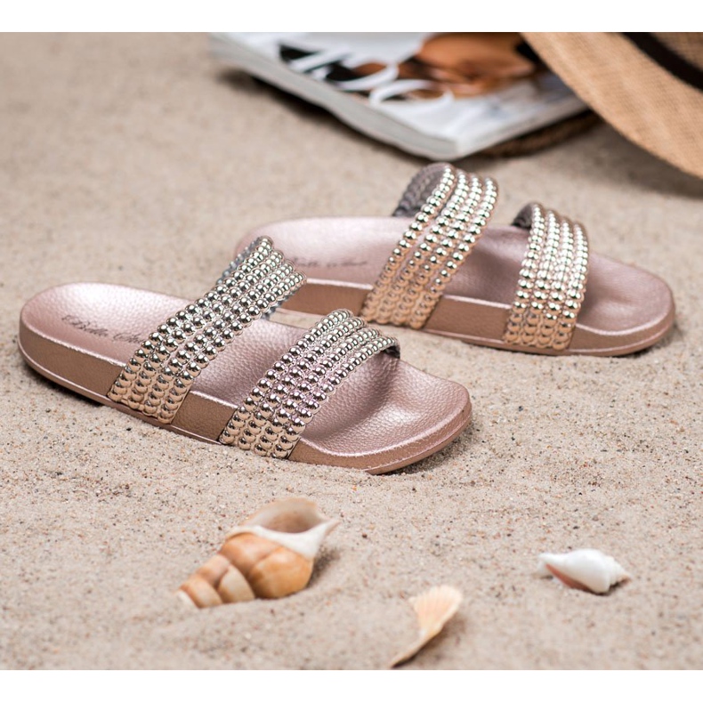 Bello Star Papuče s perlicama žuta boja 1