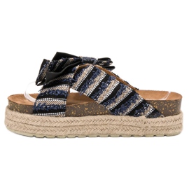 Vices Tekstilne papuče na platformi crno 1