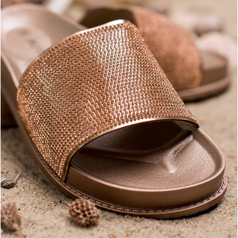 Bestelle Gumene papuče s kubnim cirkonijem žuta boja 1