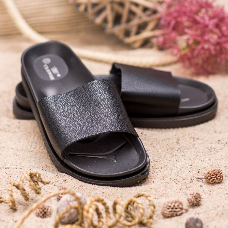 Clowse Crne ženske papuče crna 2