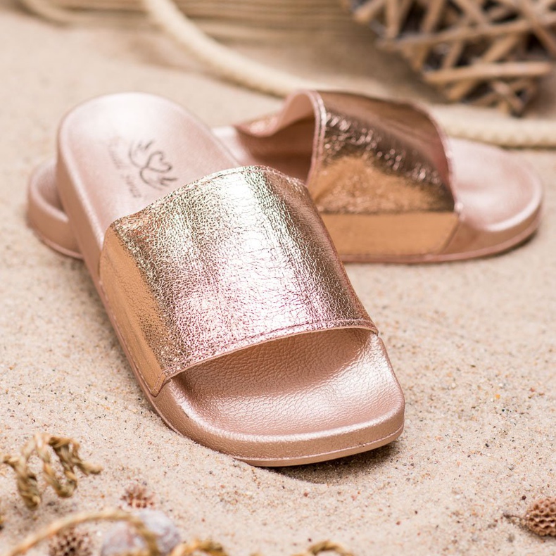 Small Swan Ležerne ženske papuče žuta boja 1