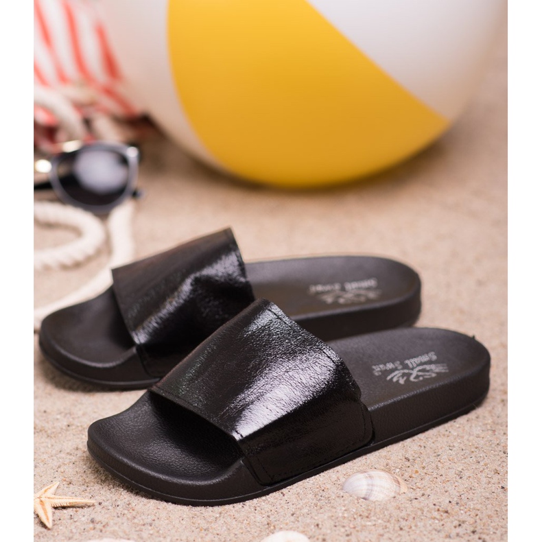 Small Swan Ležerne ženske papuče crno 2