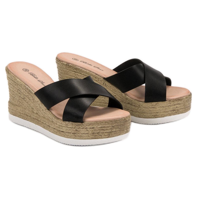 Bello Star Sandale na klin crna 1