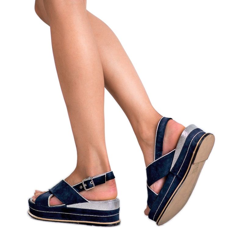 Lily Shoes Sandale na kopčanje plava 2