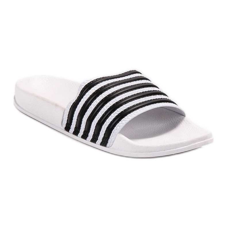 SHELOVET Sportske prugaste papuče bijela 1