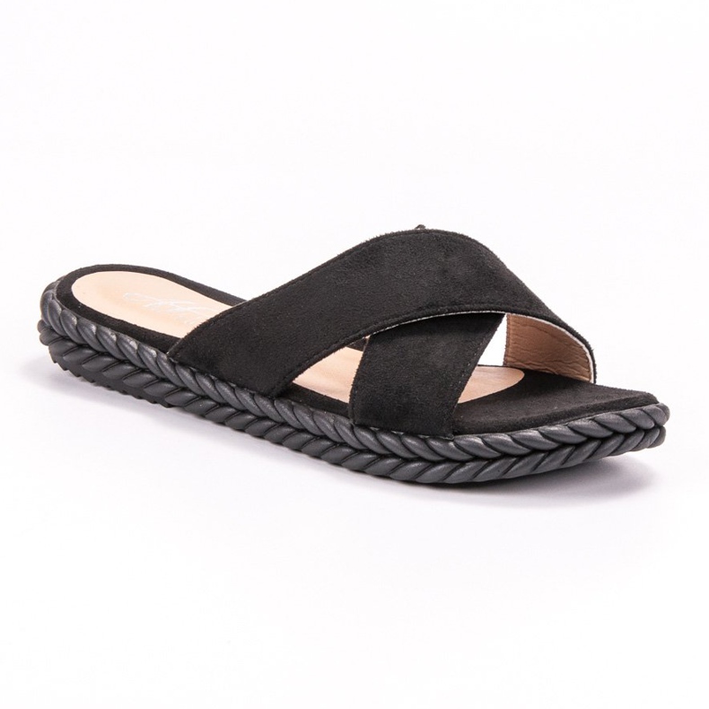 SHELOVET Papuče od antilopa crno 1