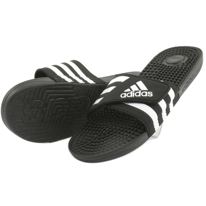 Adidas japanke Adissage M F35580 čičak bijela crno 3