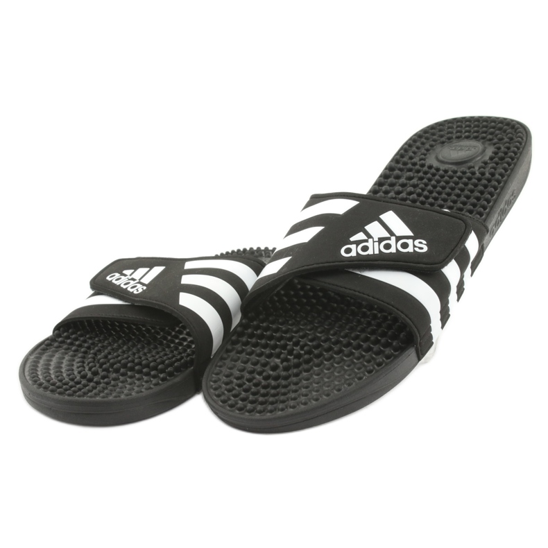 Adidas japanke Adissage M F35580 čičak bijela crno 2