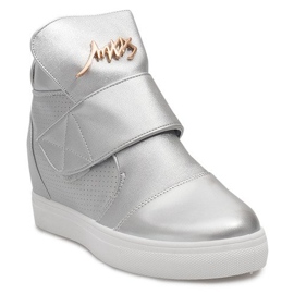 Visoke tenisice 5322 srebrne siva 1