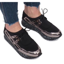 Crne sportske tenisice na platformi Calixte crna 1